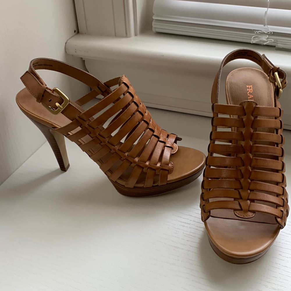 Never Worn Franco Sarto Sexy Leather High Heeled Platform Sandal